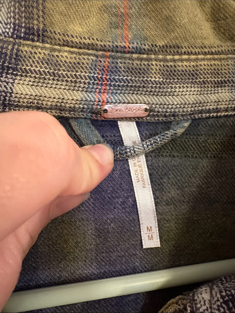 Free People Olive Plaid Studded Zip-Front Jacket - Picture 2 of 5
